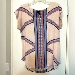 Pink and blue blouse